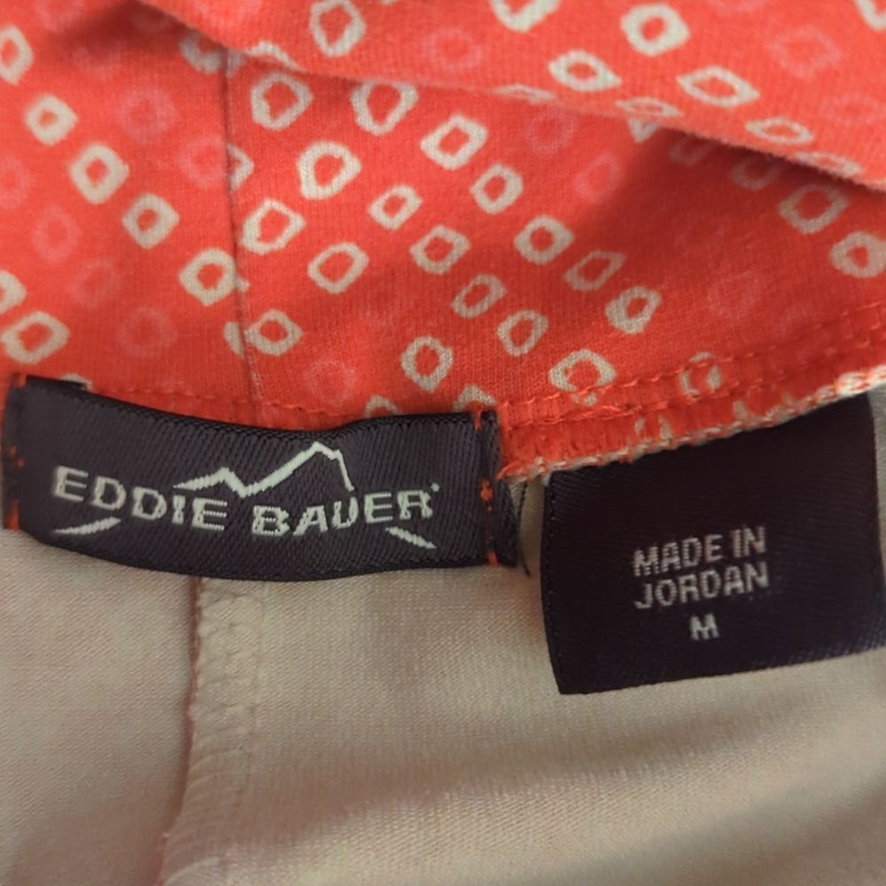 Eddie Bauer red and white geometric print dress size medium - Picture 2 of 8